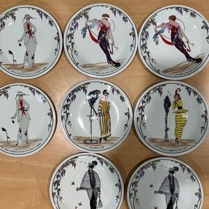 Vintage Art Deco Style Decorative Plates Villeroy & Boch design 1900 Luxembourg